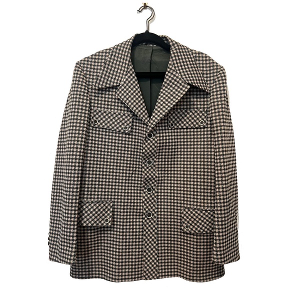 United Garment Workers Houndstooth Sport Coat - Picture 1 of 1